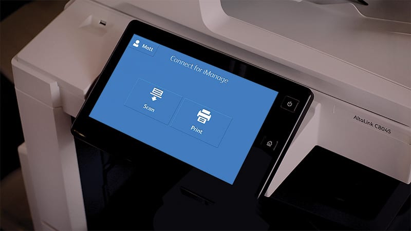 Écran connexion IManage Écran connexion IManage